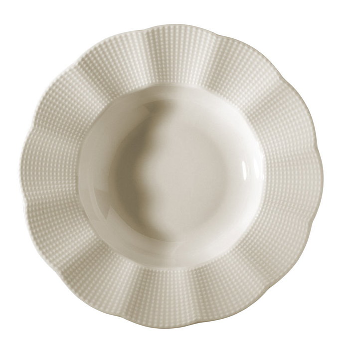 Hermia Vajilla de Porcelana de 24 Piezas en Crema
